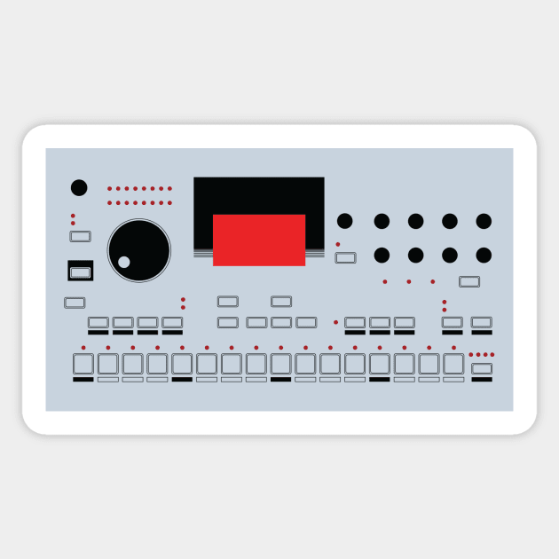 MachineDrum Drum Machine Sticker by Atomic Malibu